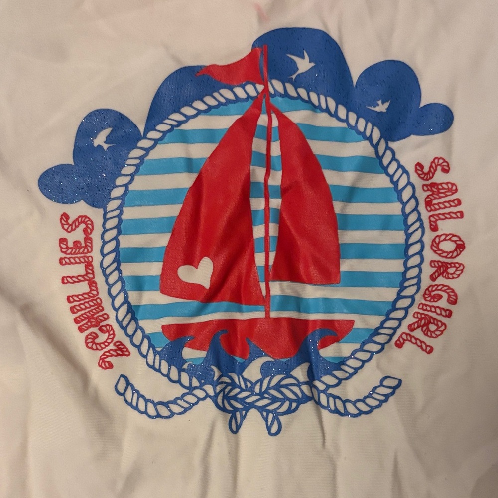 2Chillies Kids Nautical Rashguard Set - Red and Blue - Picture 6 of 9